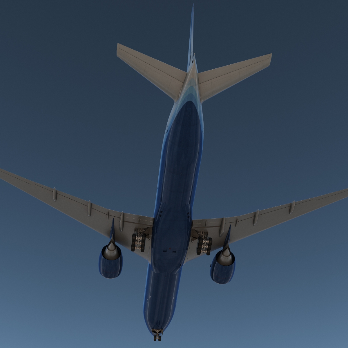 3D model Boeing 777 300 United Airlines