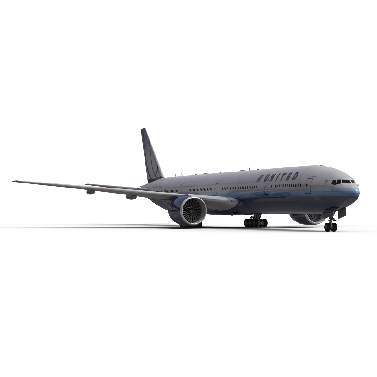 3D model Boeing 777 300 United Airlines