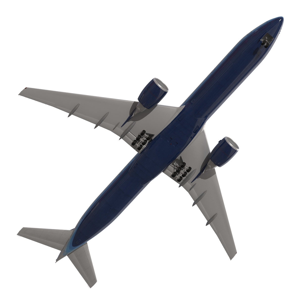 3D model Boeing 777 300 United Airlines