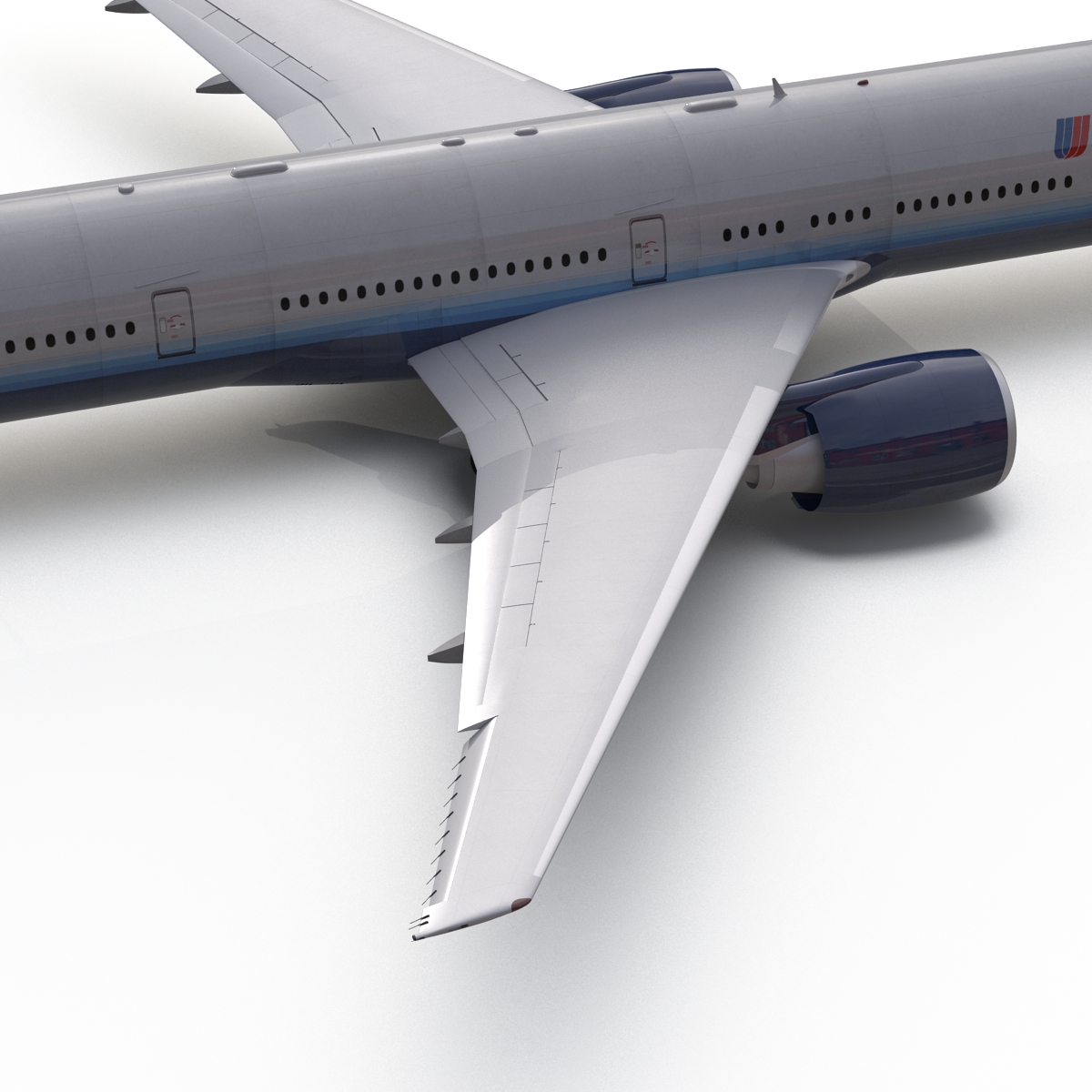 3D model Boeing 777 300 United Airlines