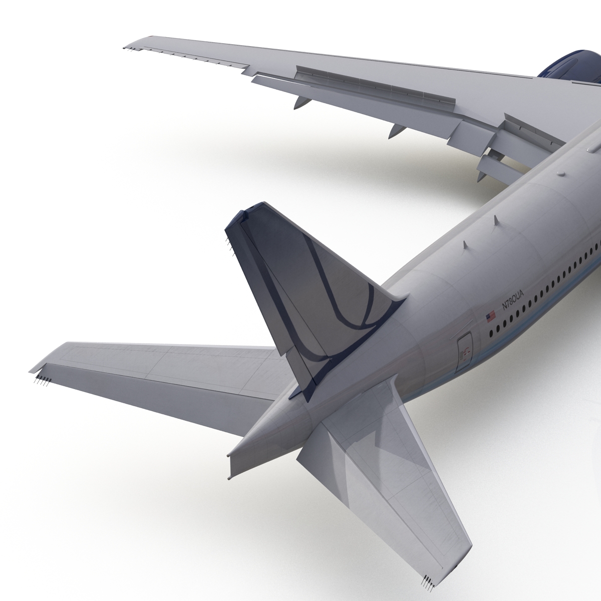 3D model Boeing 777 300 United Airlines