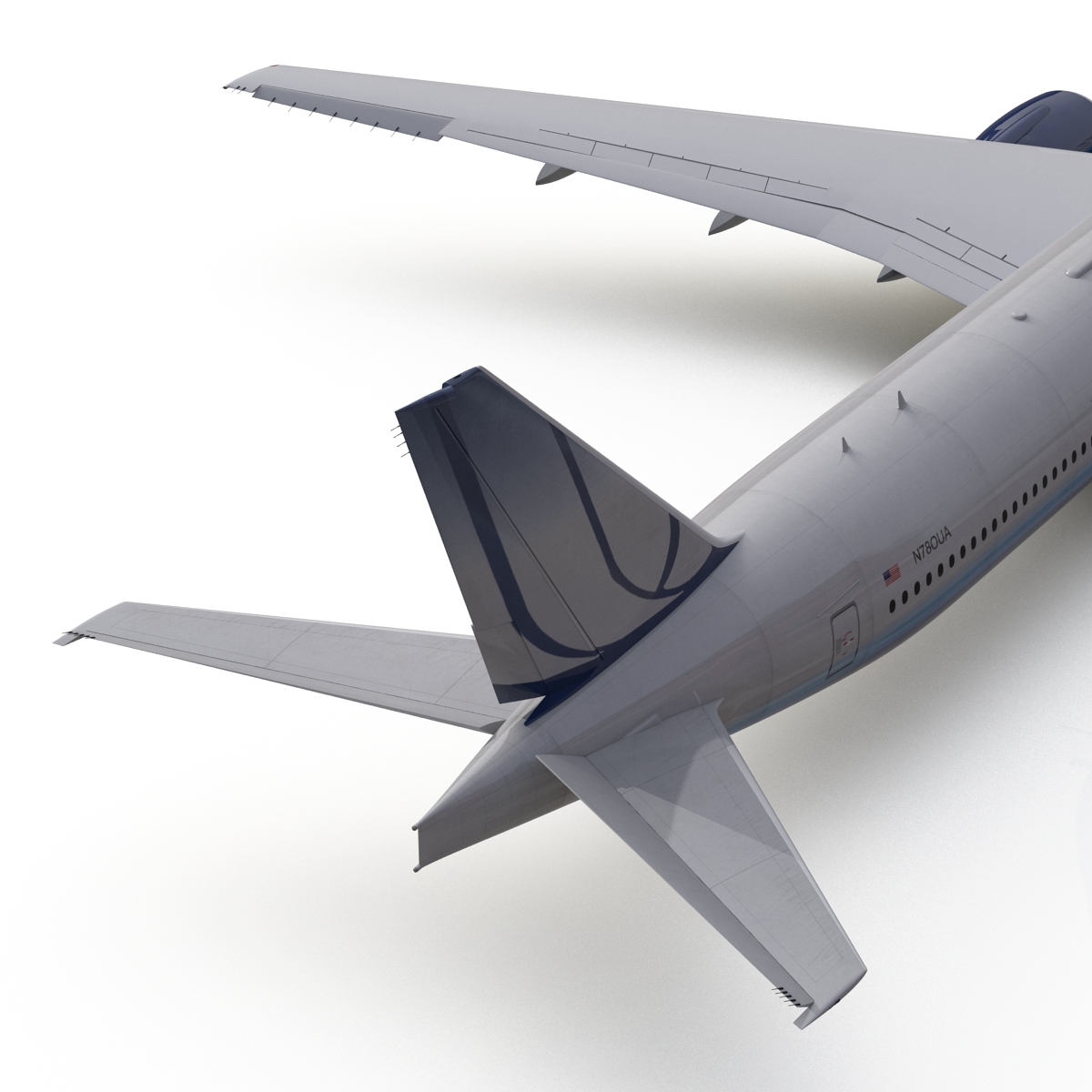 3D model Boeing 777 300 United Airlines