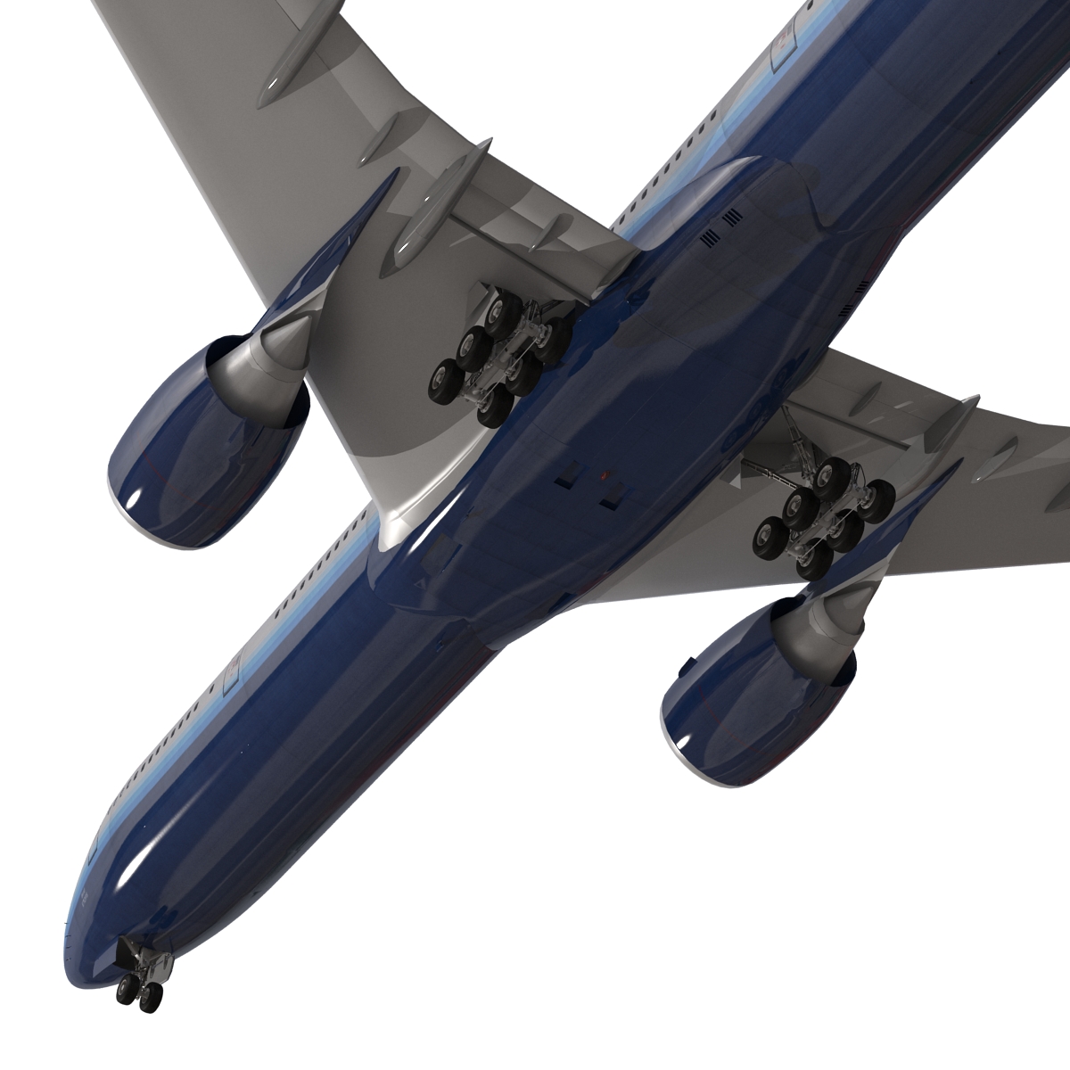 3D model Boeing 777 300 United Airlines