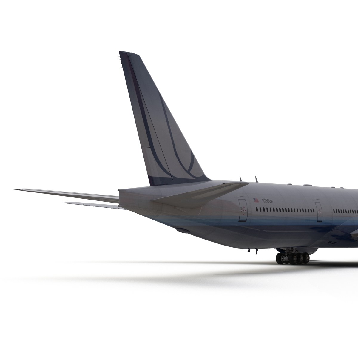 3D model Boeing 777 300 United Airlines