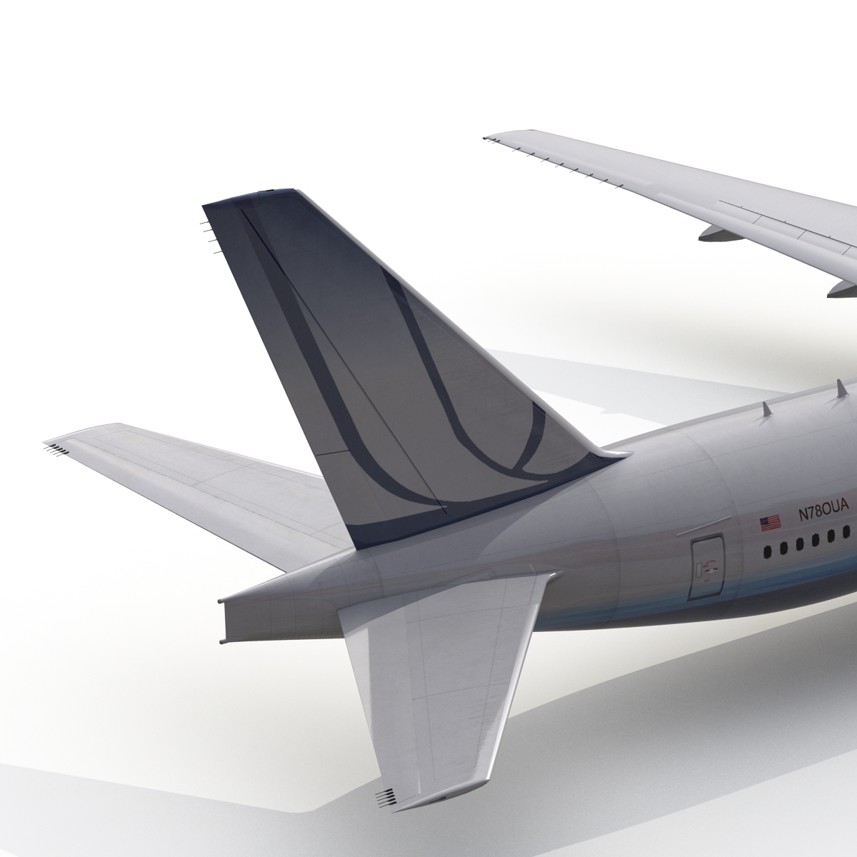 3D model Boeing 777 300 United Airlines