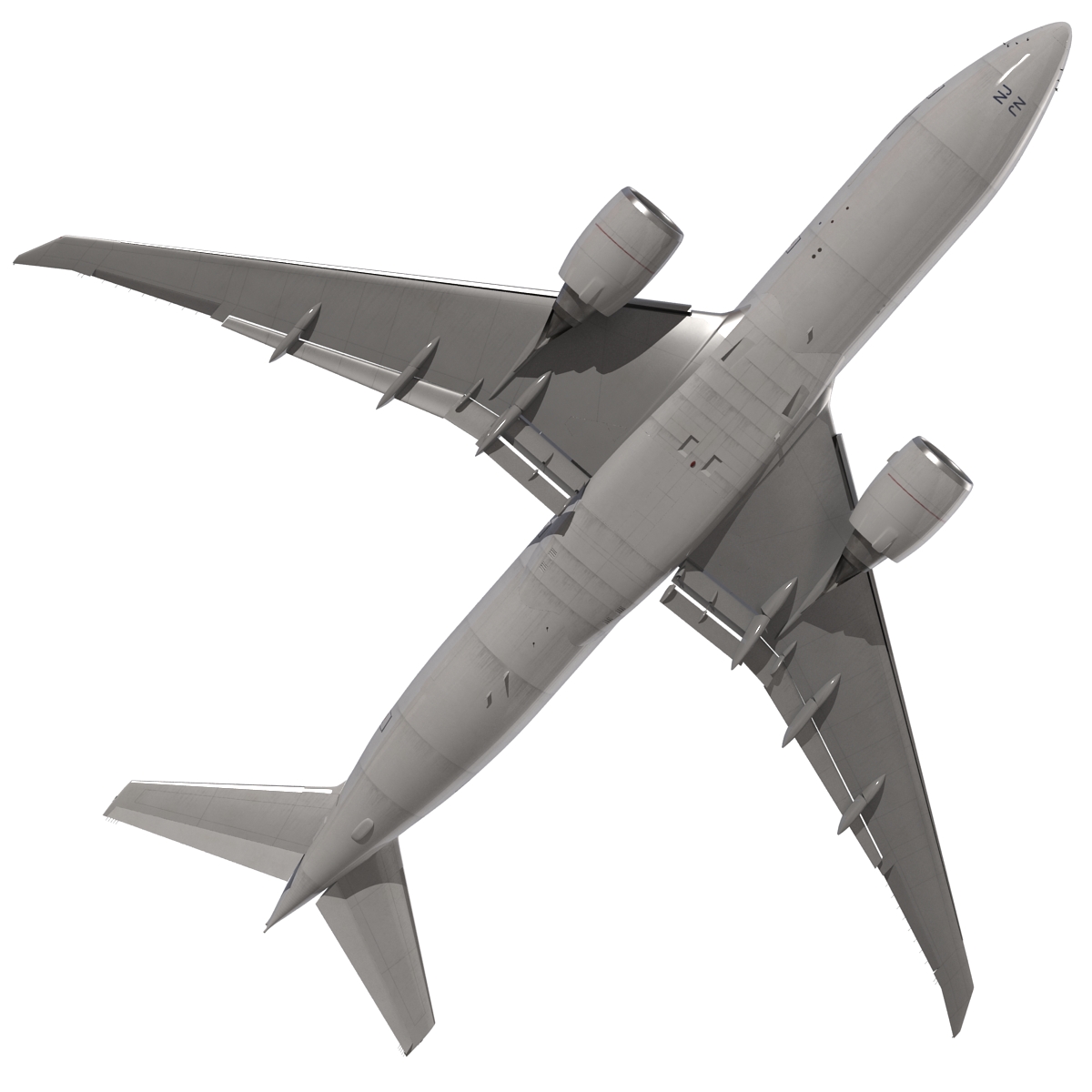 3D Boeing 777 200LR Generic Rigged