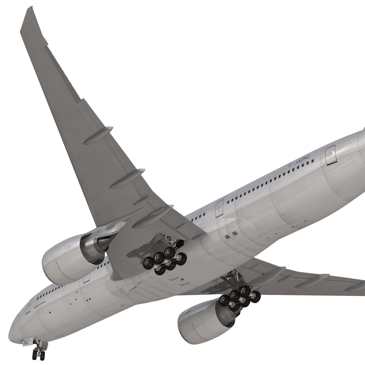 3D Boeing 777 200LR Generic Rigged