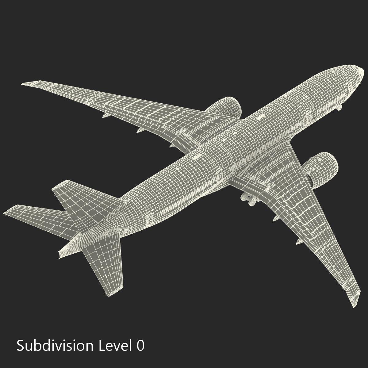 3D Boeing 777 200LR Generic Rigged