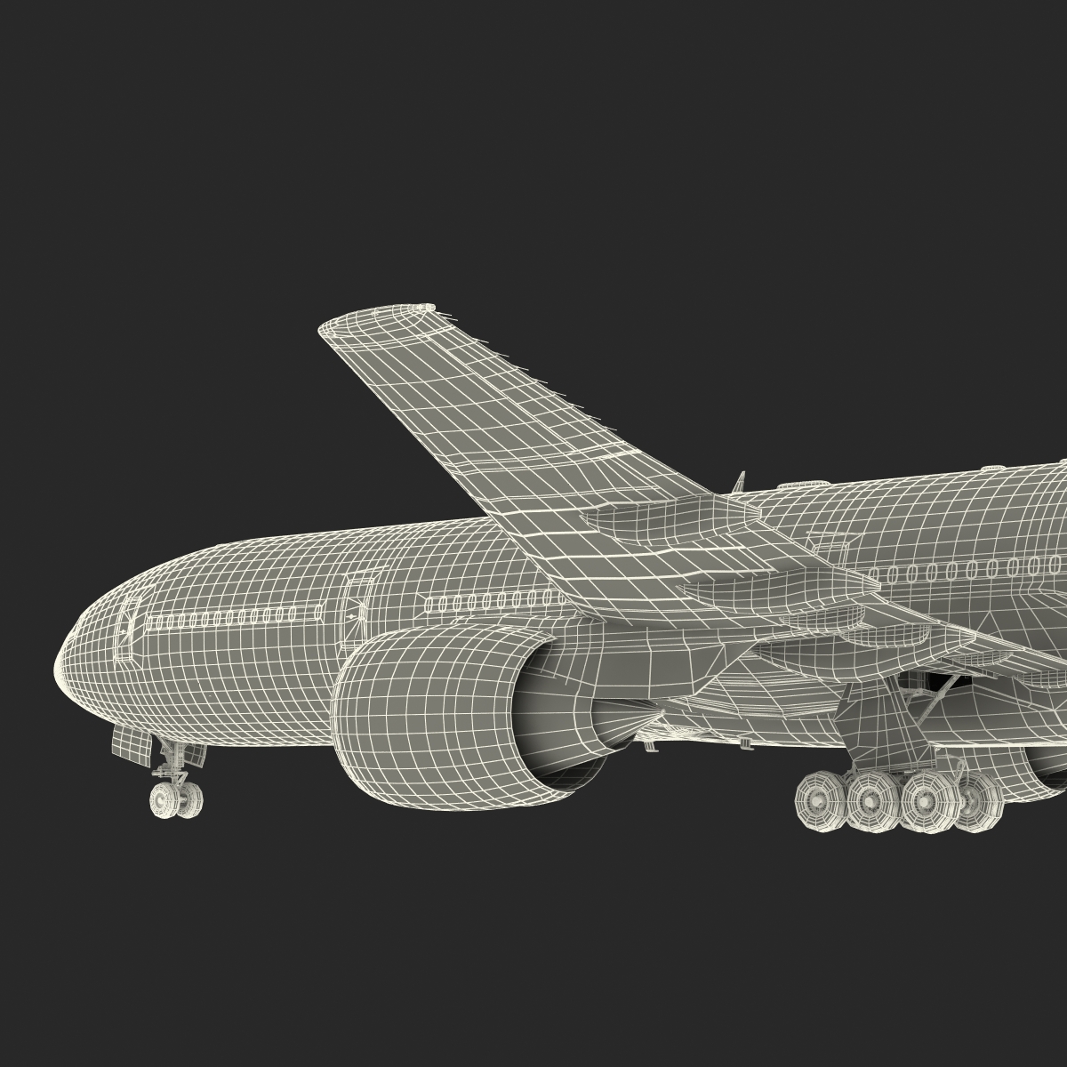 3D model Boeing 777 300 United Airlines