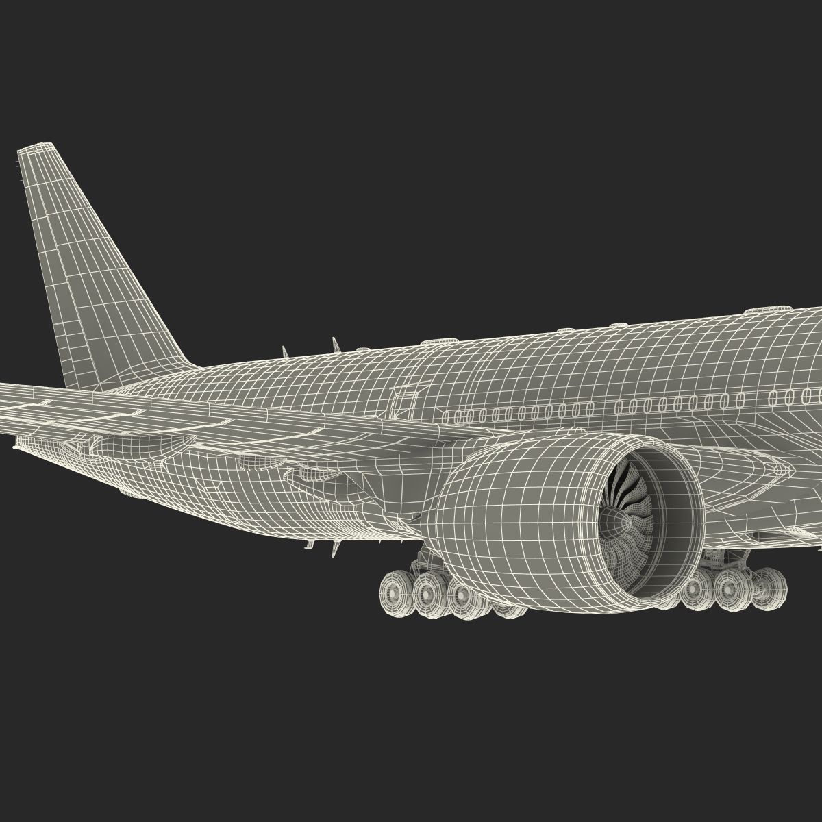 3D Boeing 777 200LR Generic Rigged