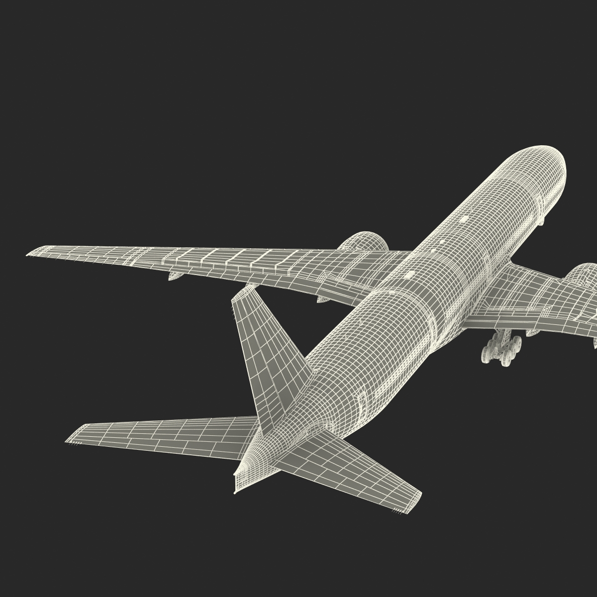 3D model Boeing 777 300 United Airlines