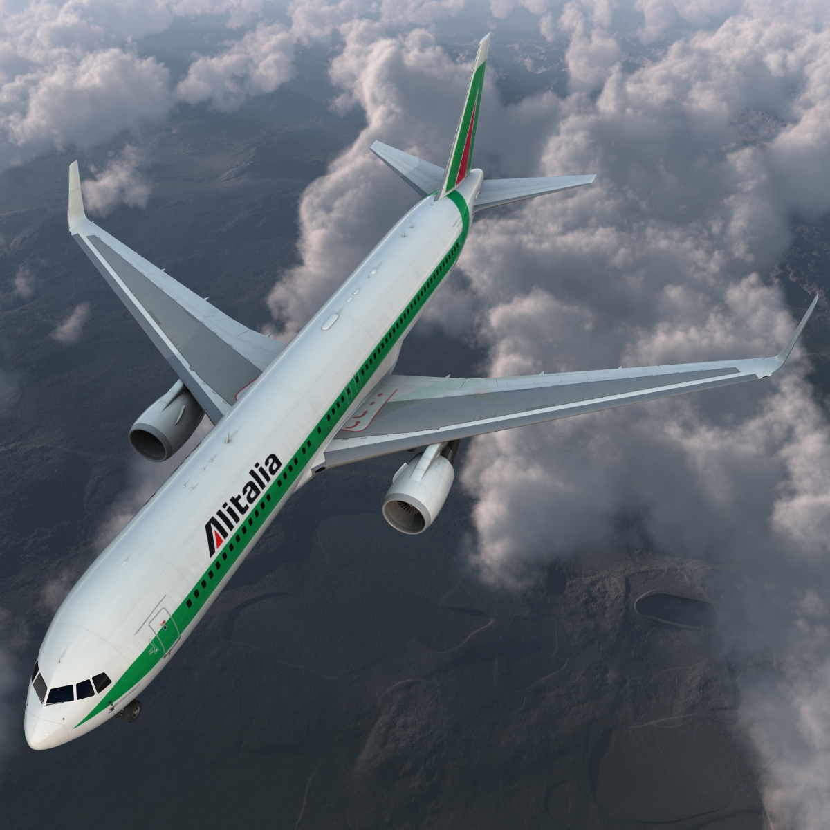 3D model Boeing 767 300ER Alitalia