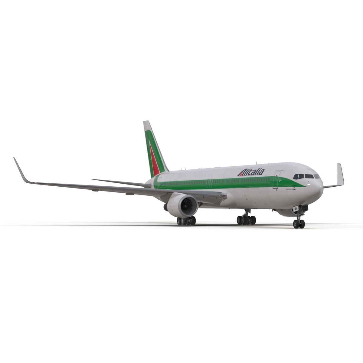 Boeing 767 300ER Alitalia Rigged 3D