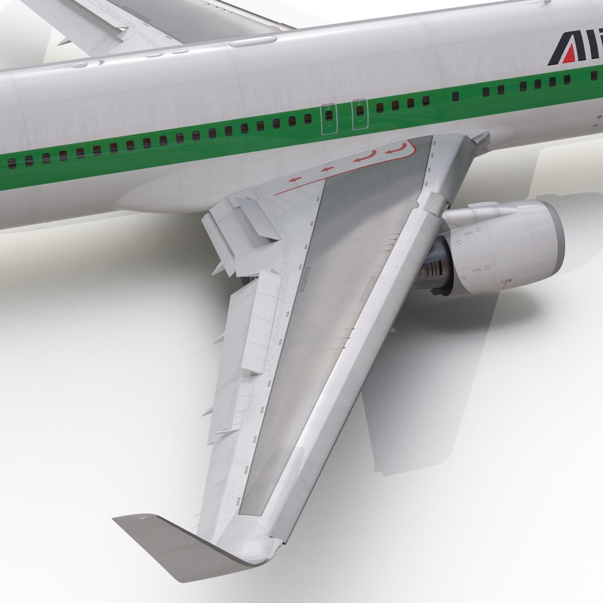 Boeing 767 300ER Alitalia Rigged 3D