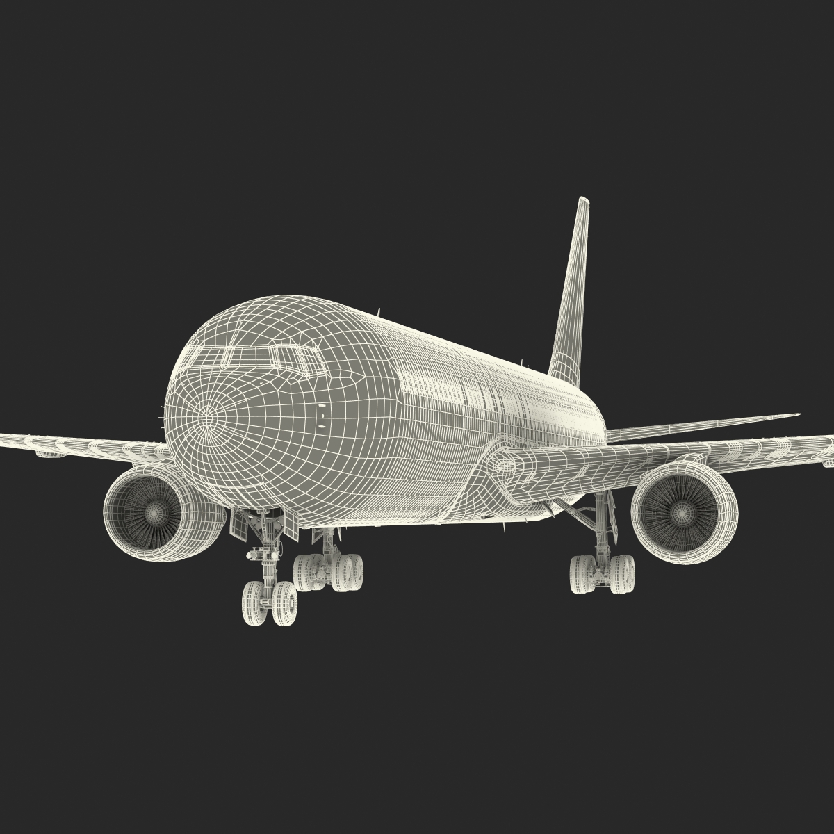 Boeing 767 300ER Alitalia Rigged 3D