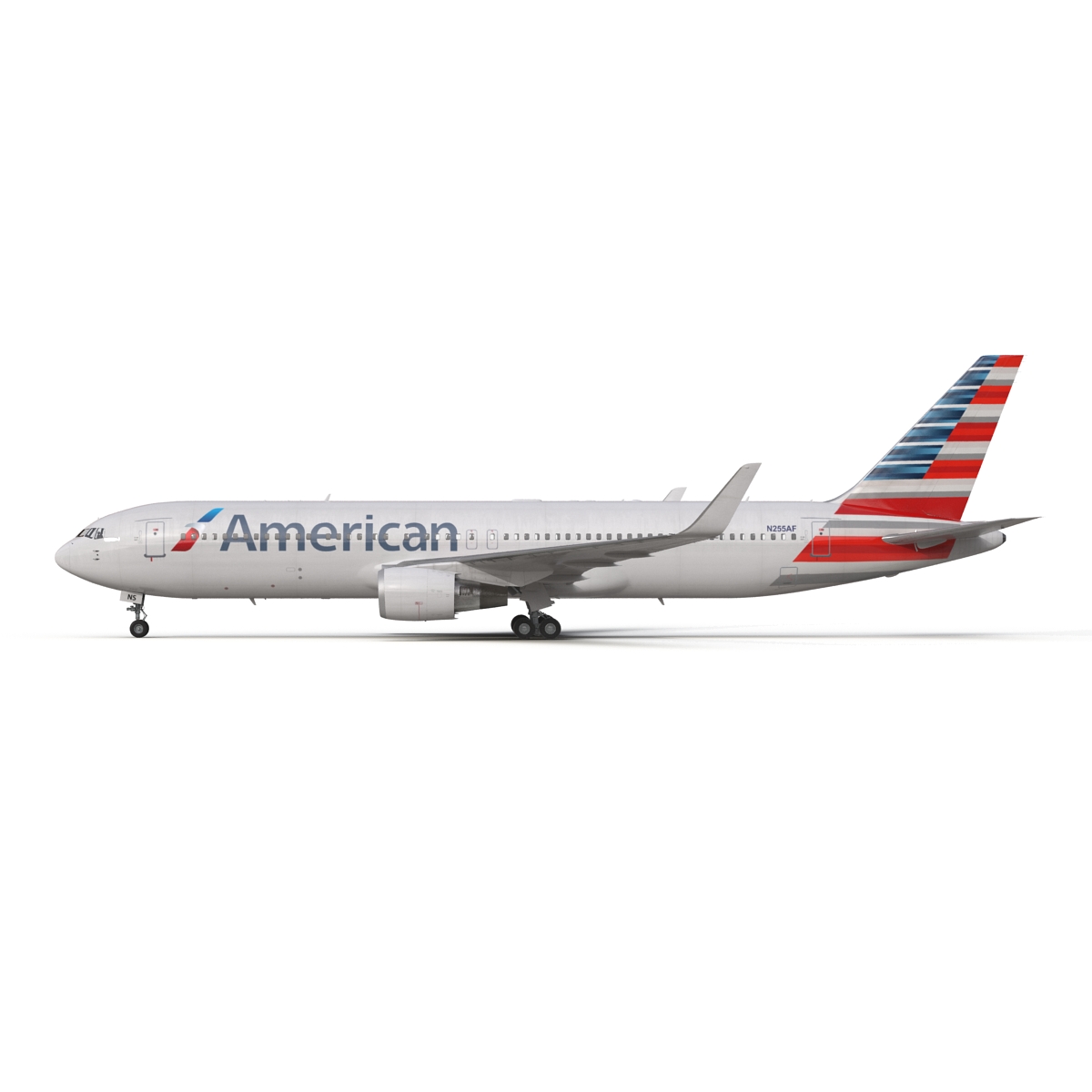 3D Boeing 767 300ER American Airlines Rigged