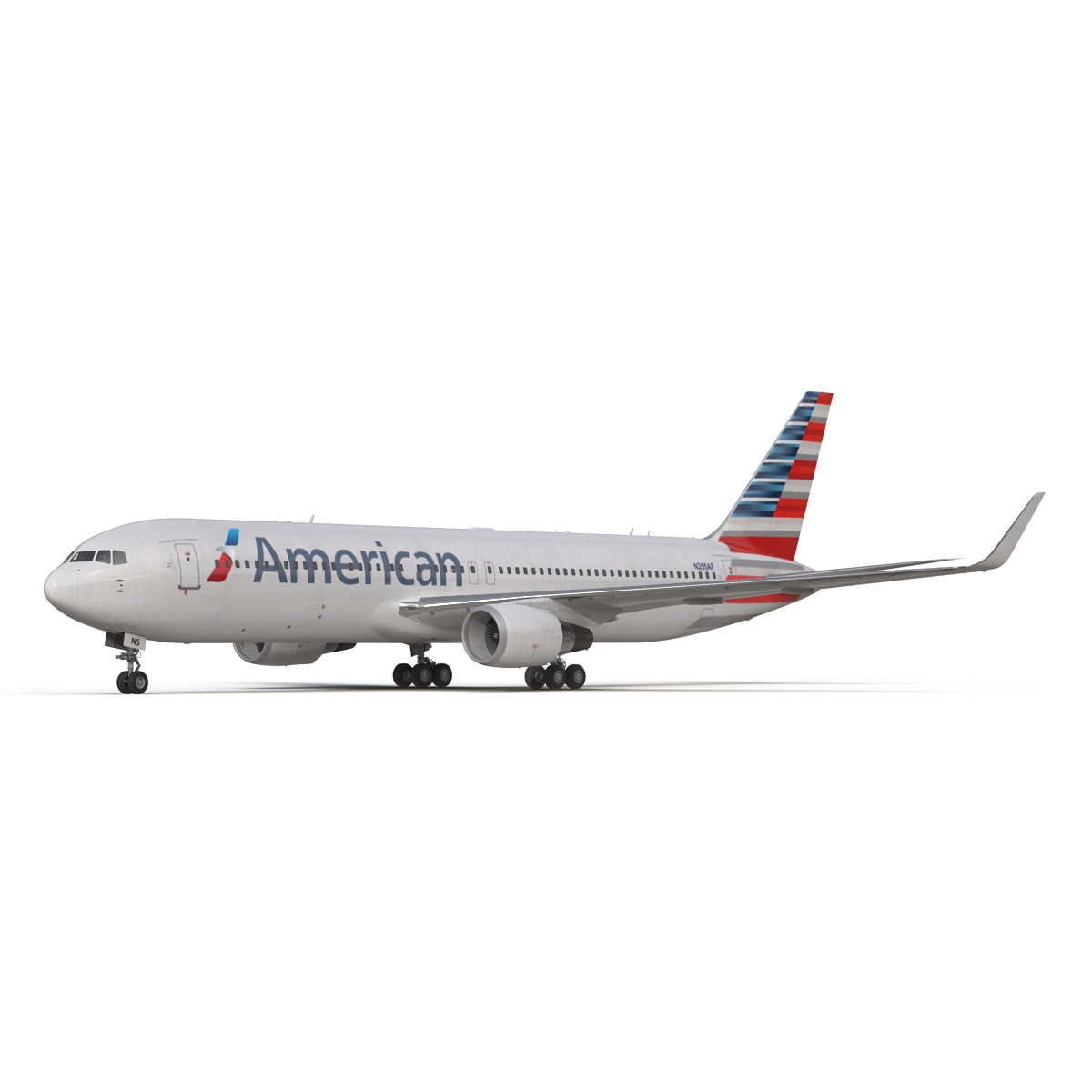 3D Boeing 767 300ER American Airlines Rigged