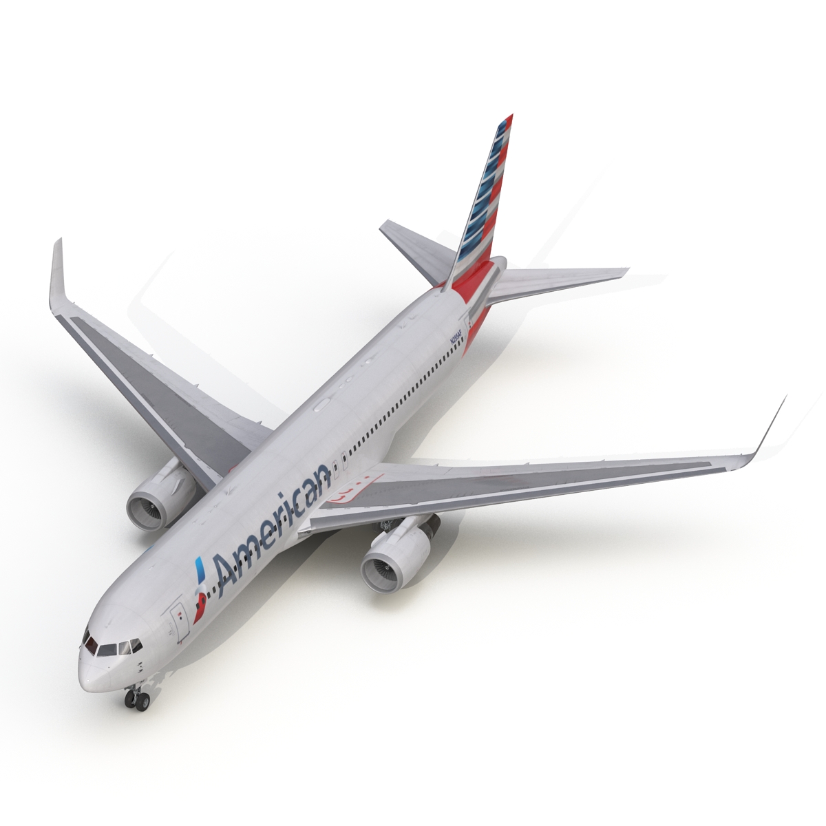 3D Boeing 767 300ER American Airlines Rigged