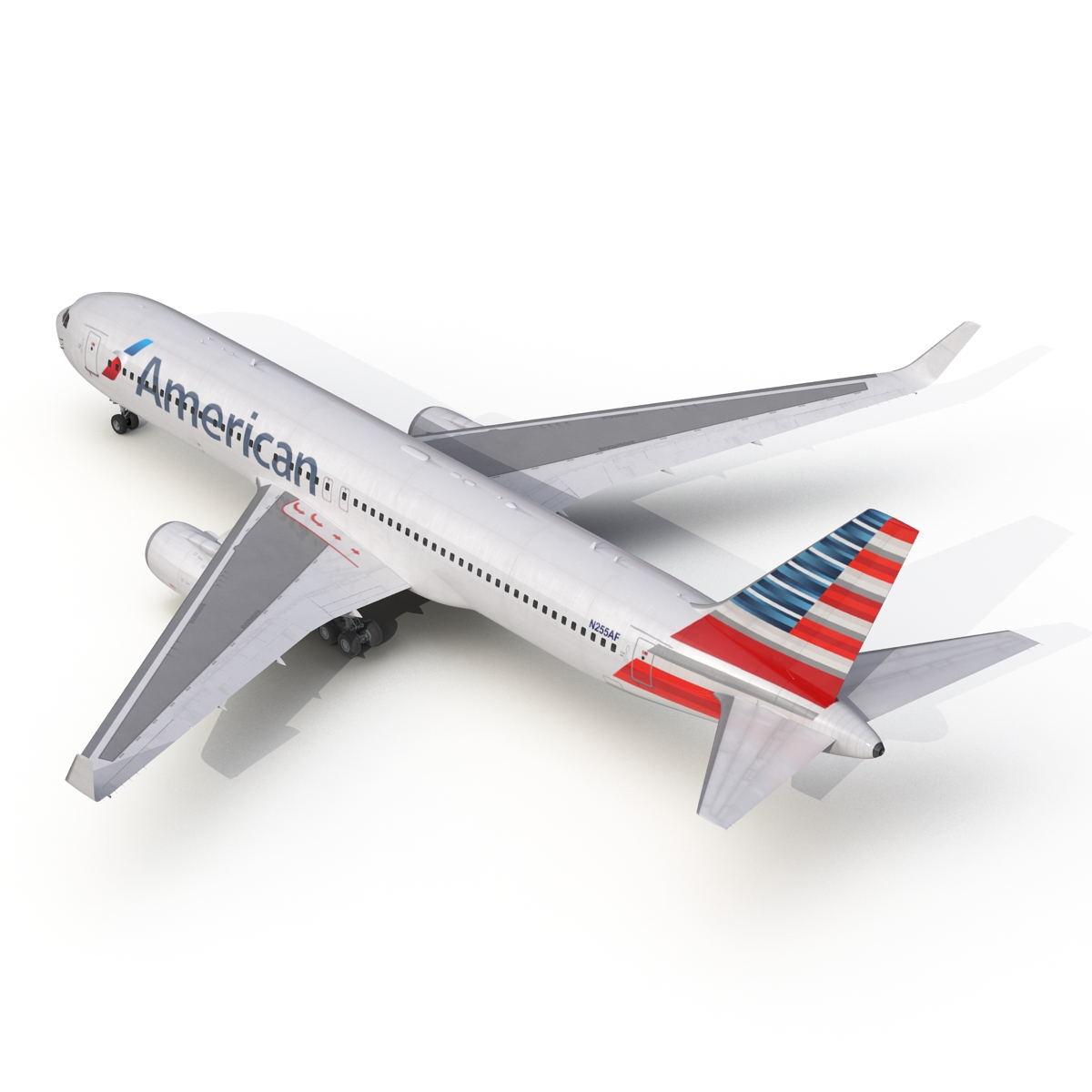 3D Boeing 767 300ER American Airlines Rigged