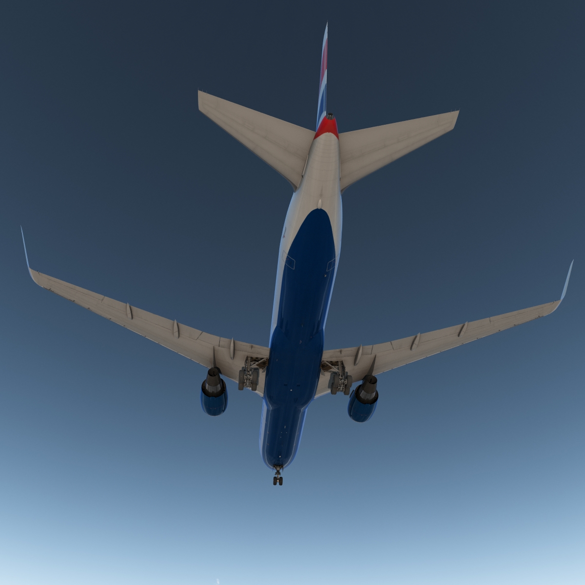 Boeing 767 300ER British Airways Rigged 3D model