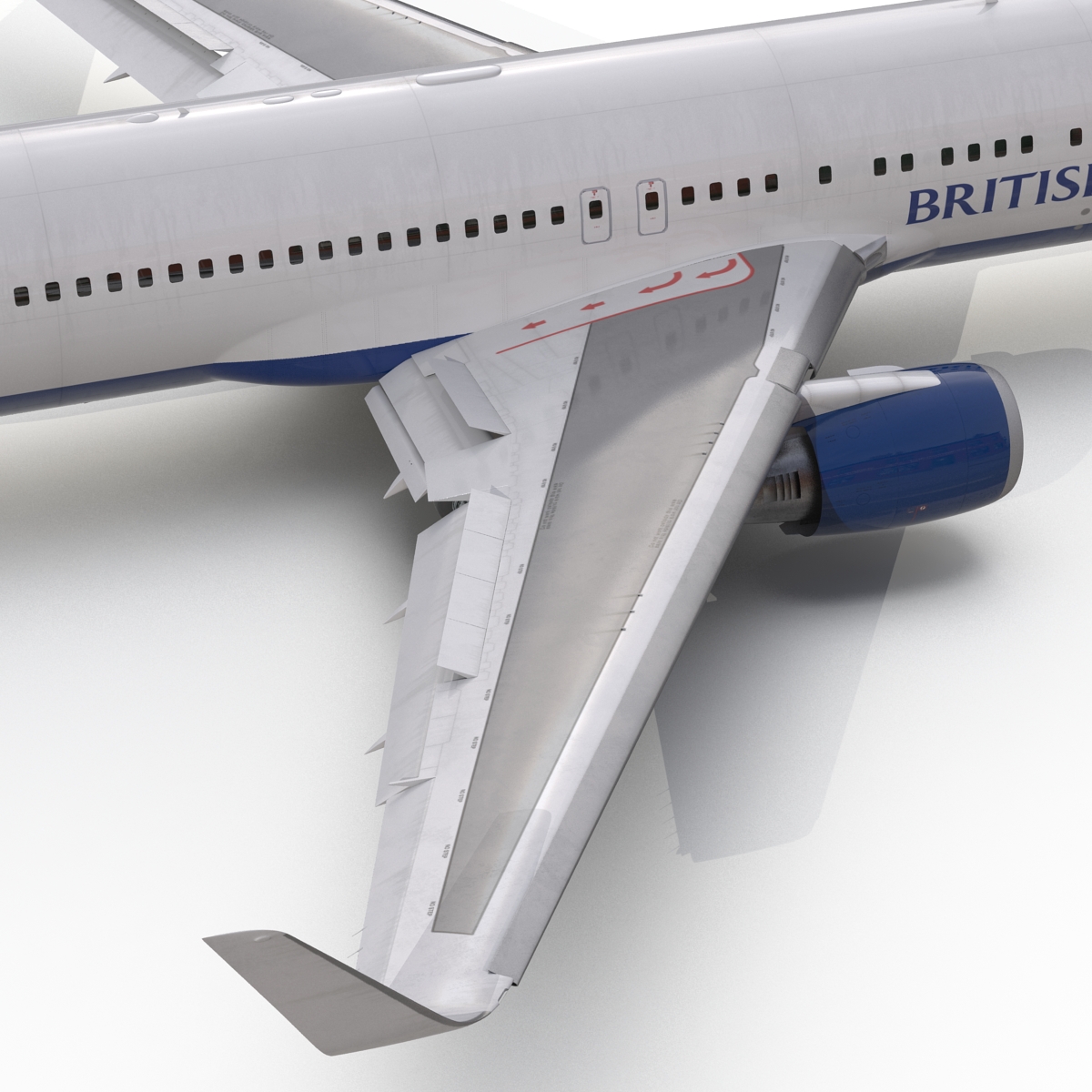 Boeing 767 300ER British Airways Rigged 3D model