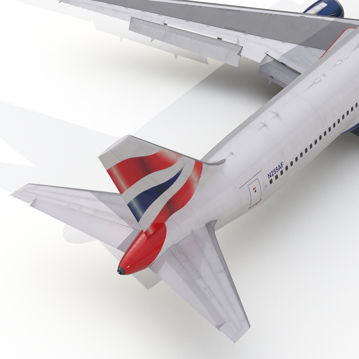 Boeing 767 300ER British Airways Rigged 3D model