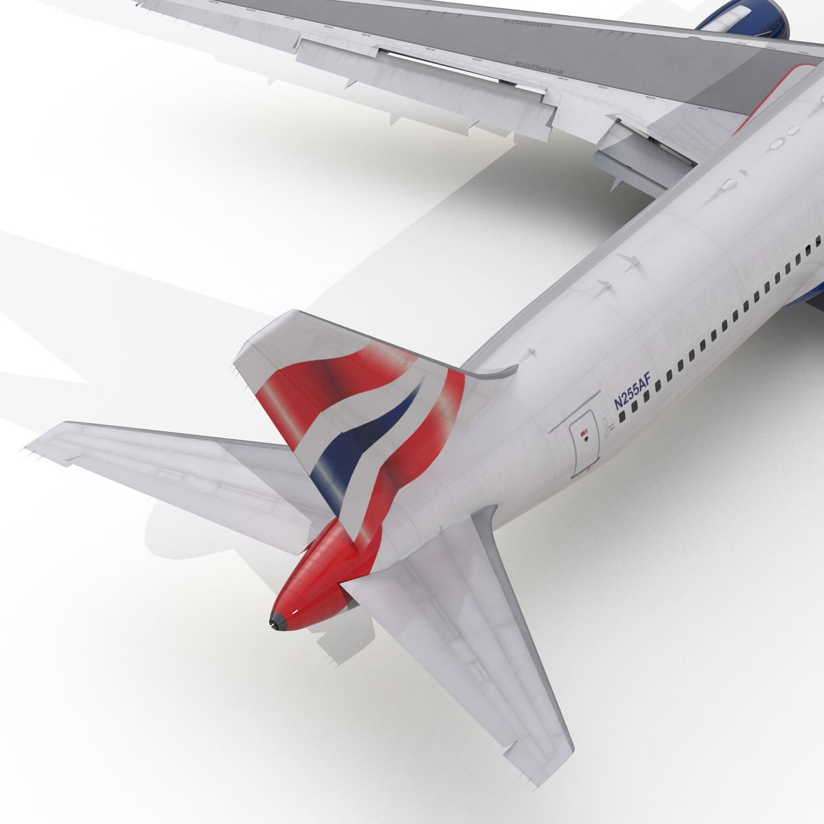 Boeing 767 300ER British Airways Rigged 3D model