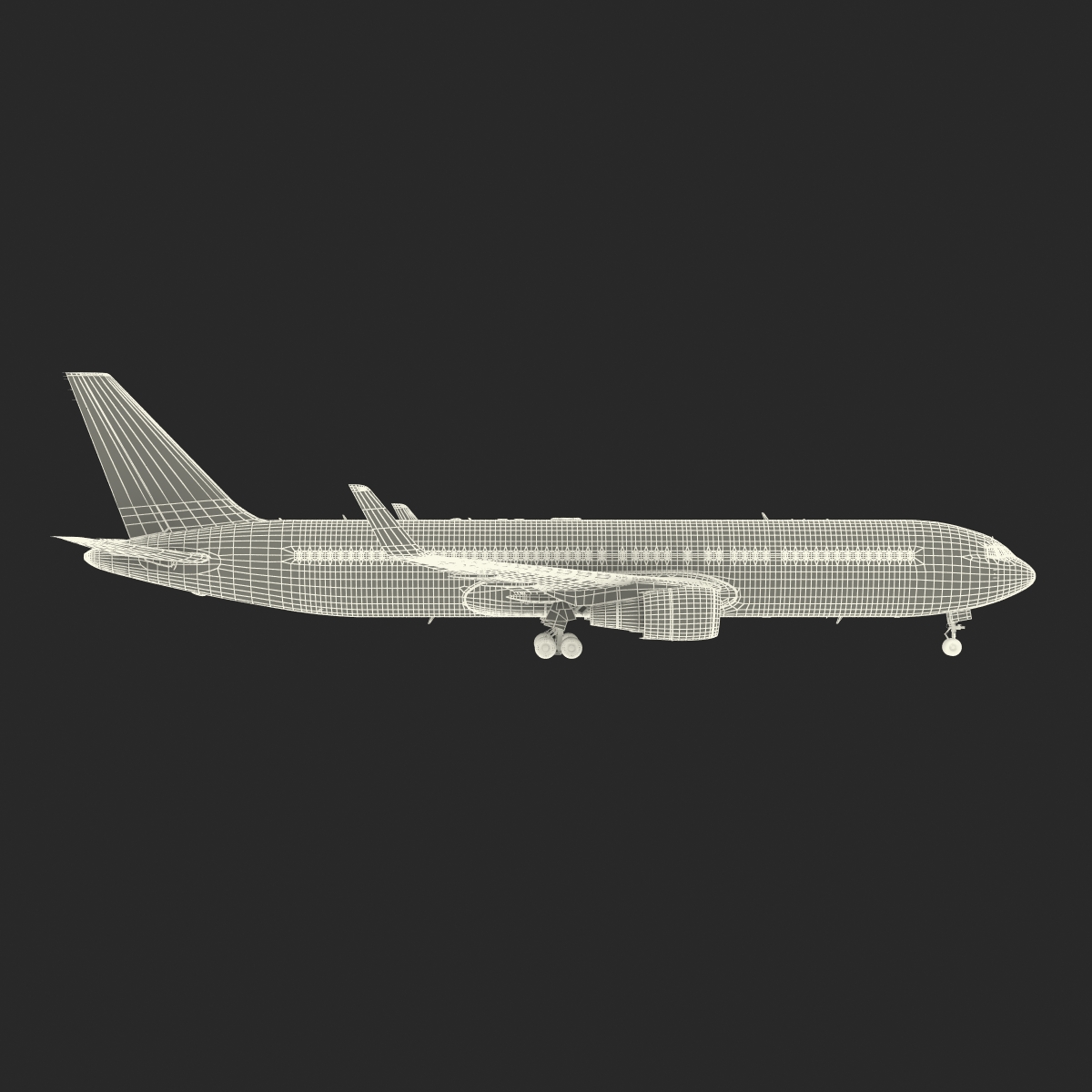 Boeing 767 300ER British Airways Rigged 3D model