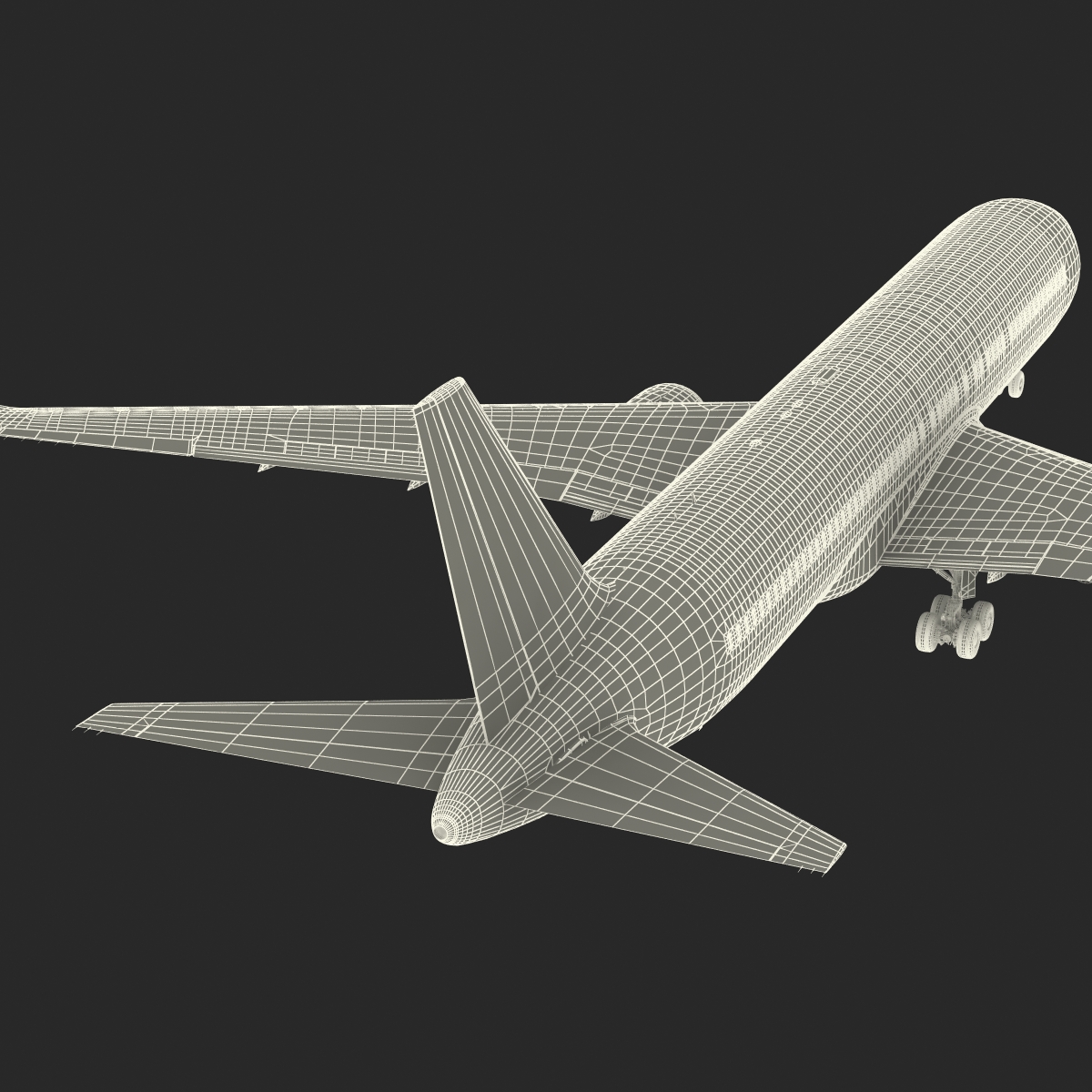 Boeing 767 300ER British Airways Rigged 3D model