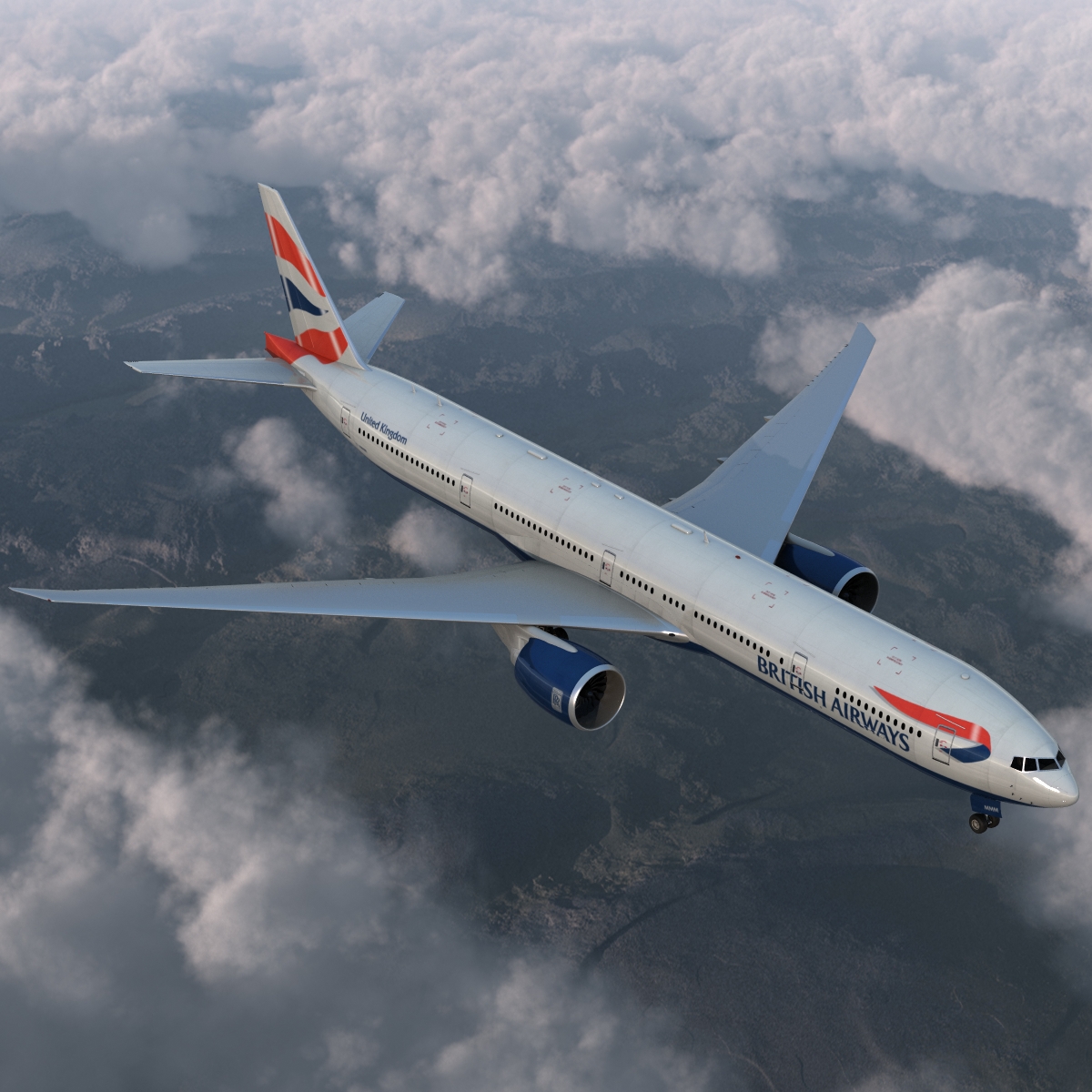 Boeing 777 300ER British Airways 3D