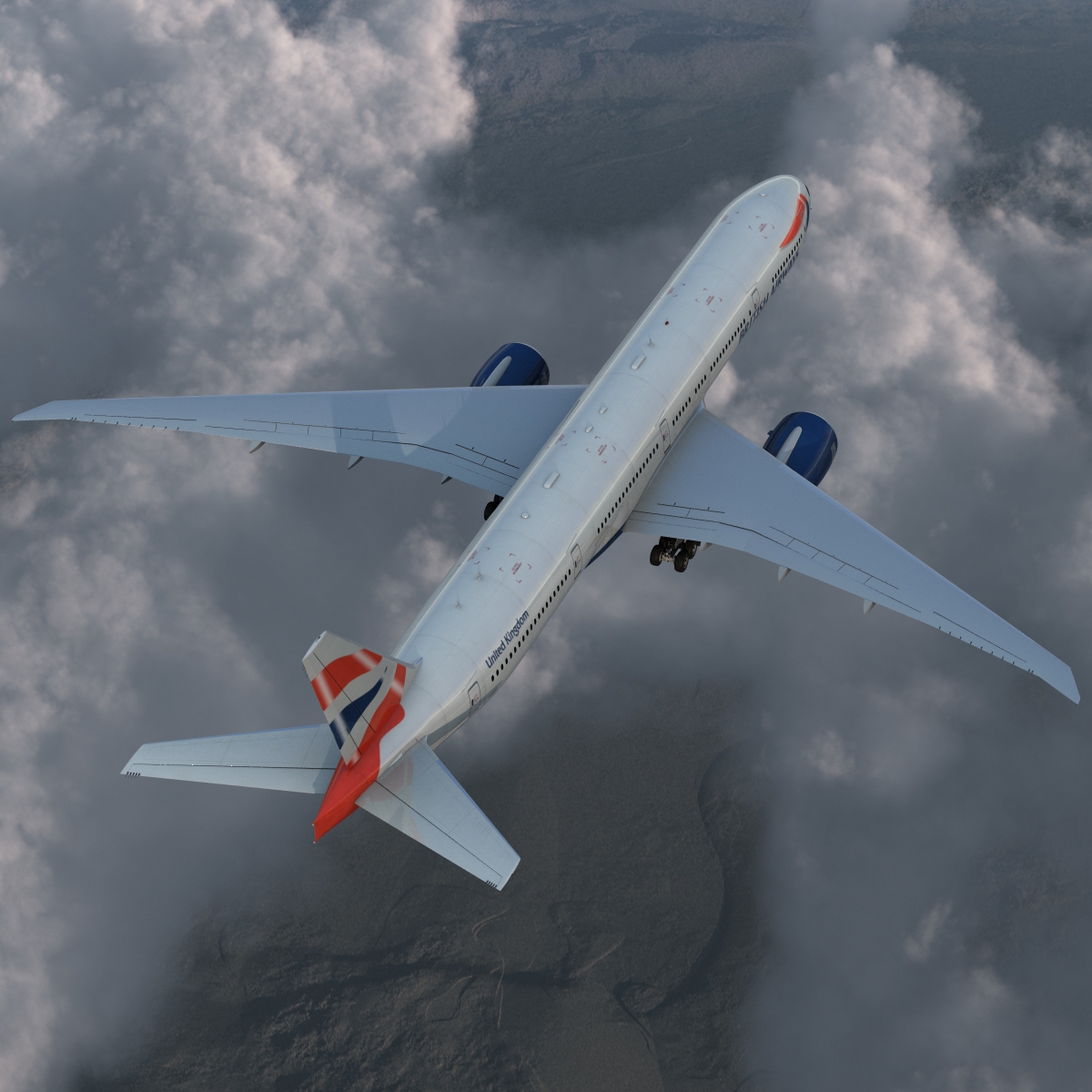 Boeing 777 300ER British Airways 3D