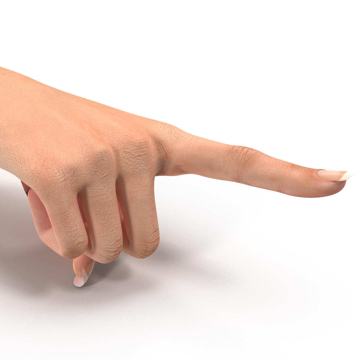 Female Hand 2 Rigged for Cinema 4D 3D model