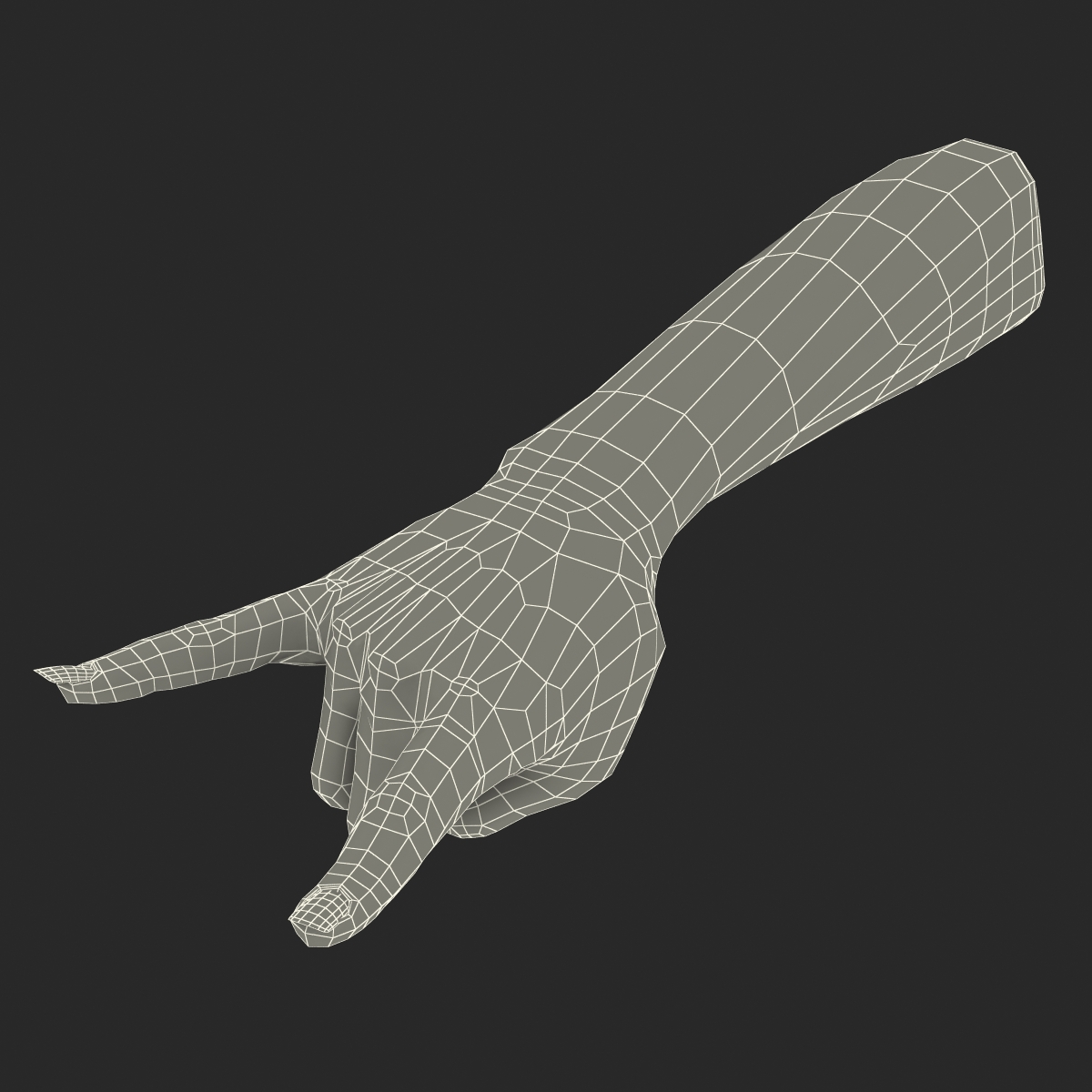 Female Hand 2 Rigged for Cinema 4D 3D model