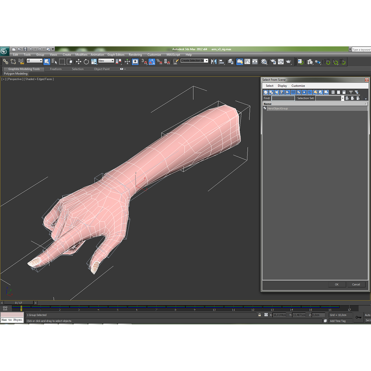 3D model Female Hand 3 Rigged