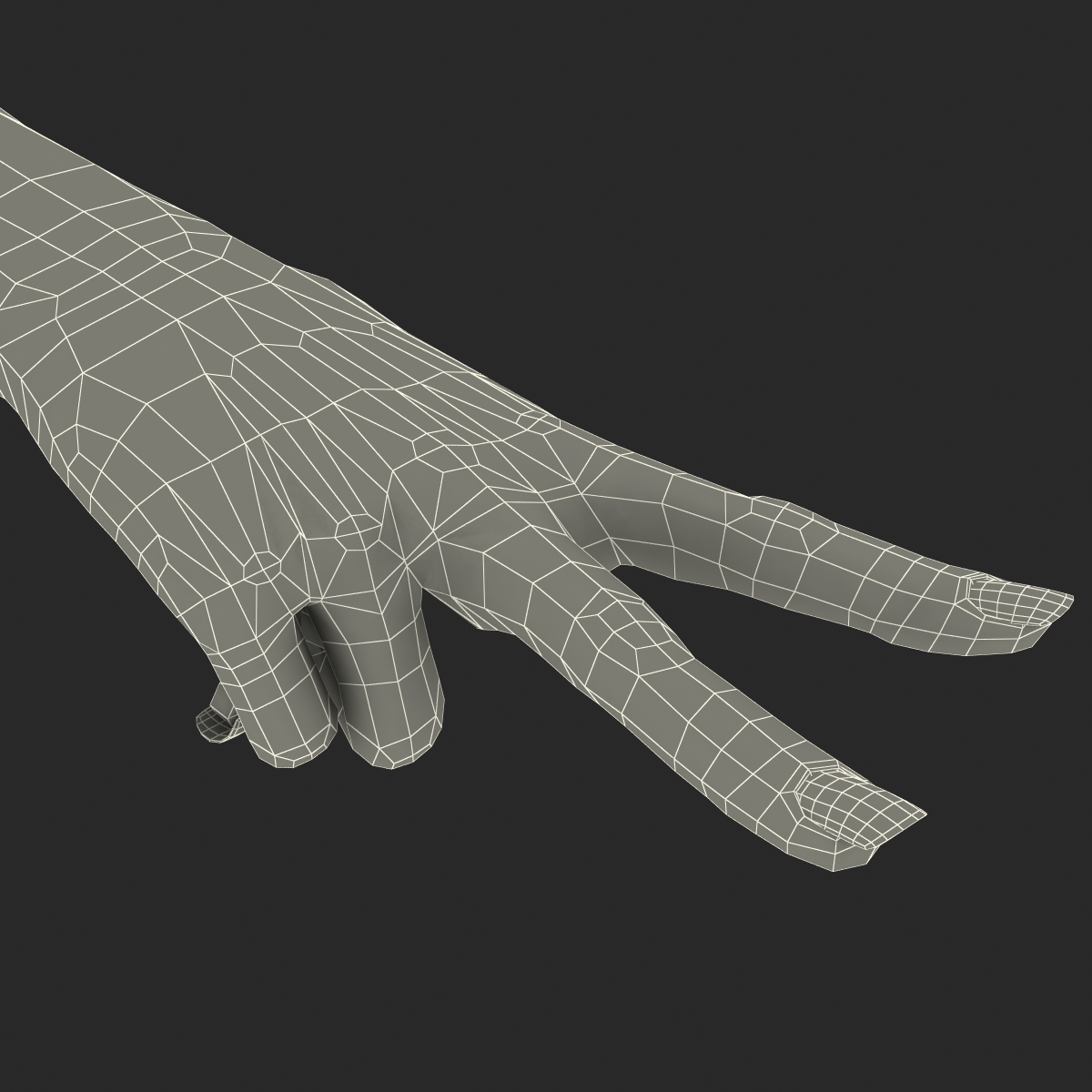 3D model Female Hand 3 Rigged