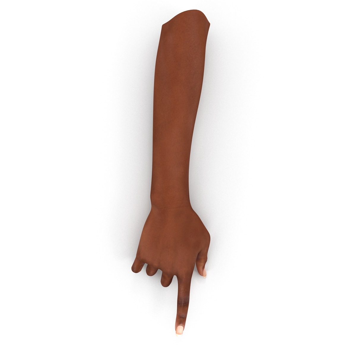 3D model Female Hand African American Rigged