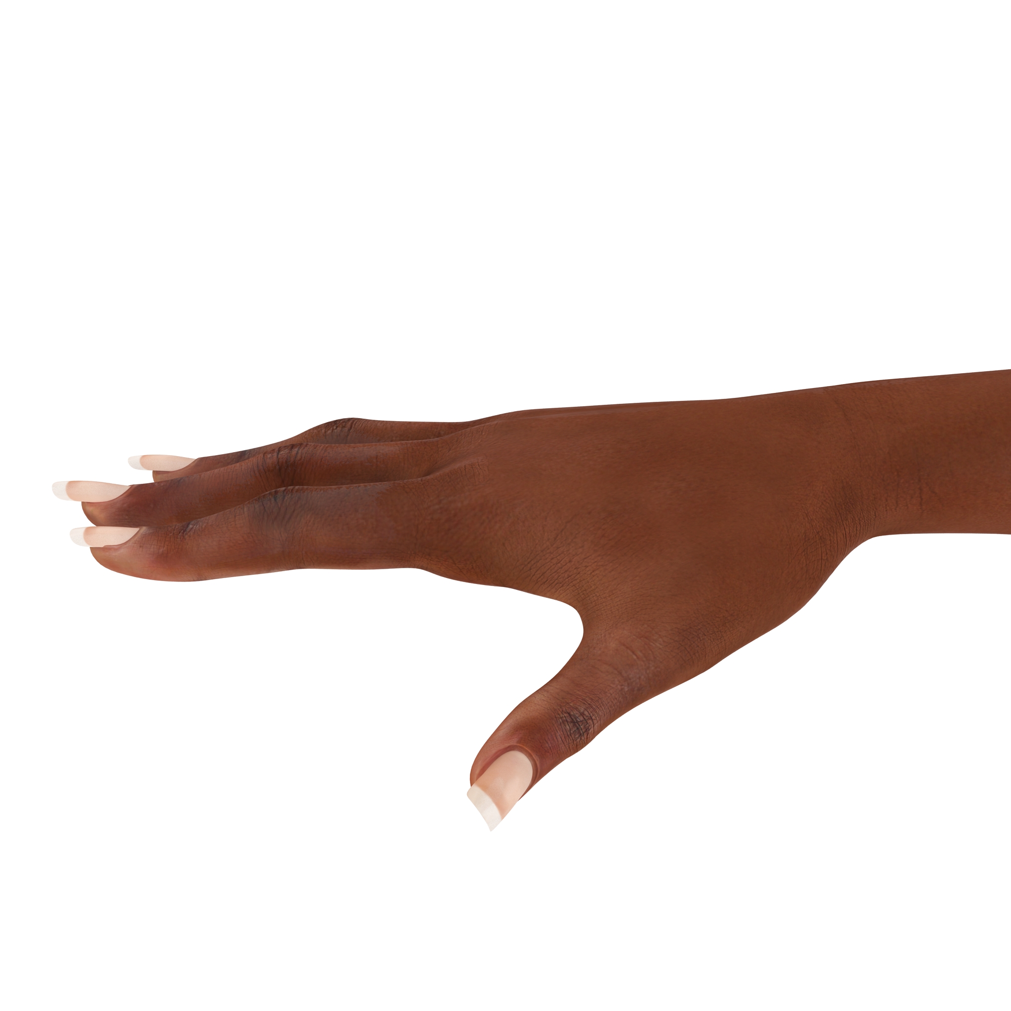 3D model Female Hand African American Rigged