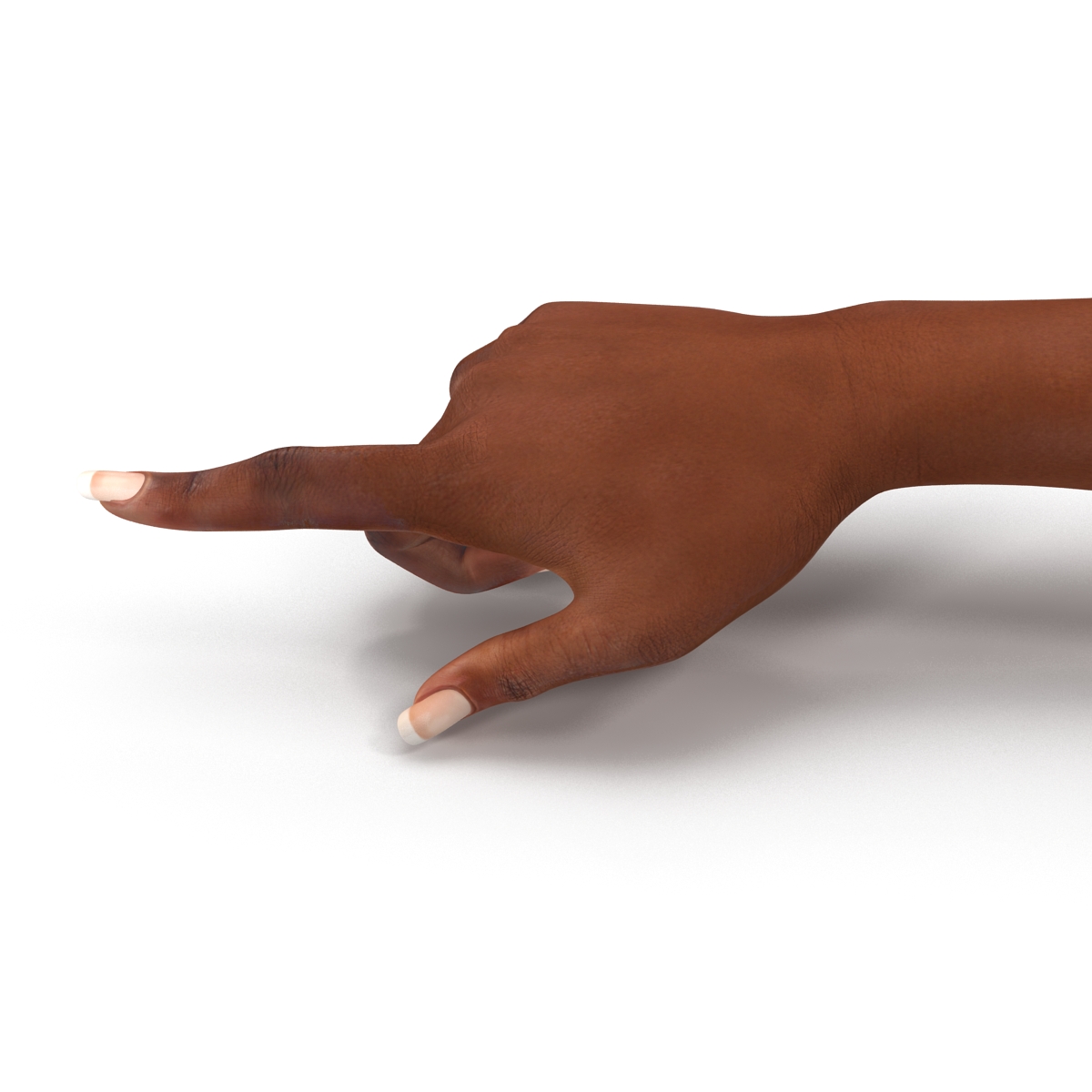 3D model Female Hand African American Rigged