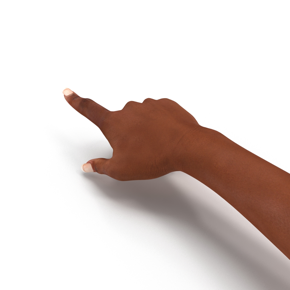 3D model Female Hand African American Rigged