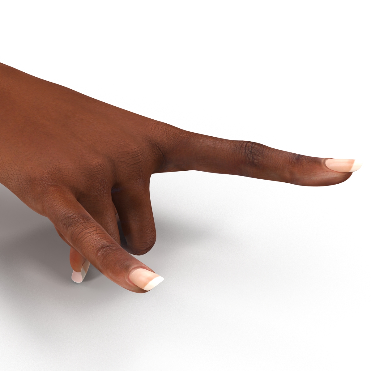 3D model Female Hand African American Rigged