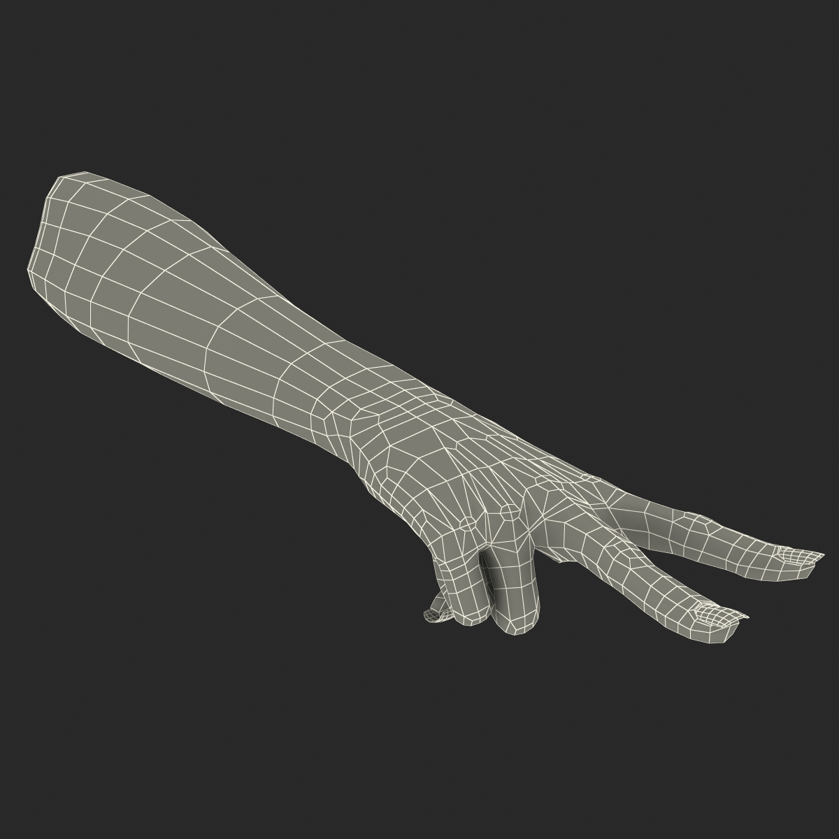 3D model Female Hand African American Rigged