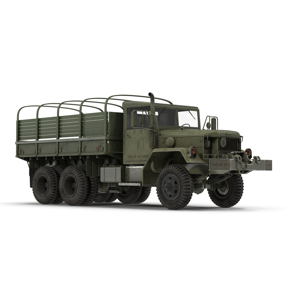 3D US Military Cargo Truck m35a2 Rigged