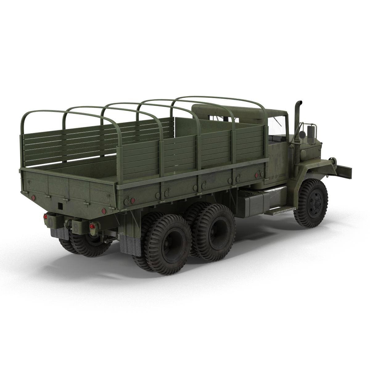 3D US Military Cargo Truck m35a2 Rigged