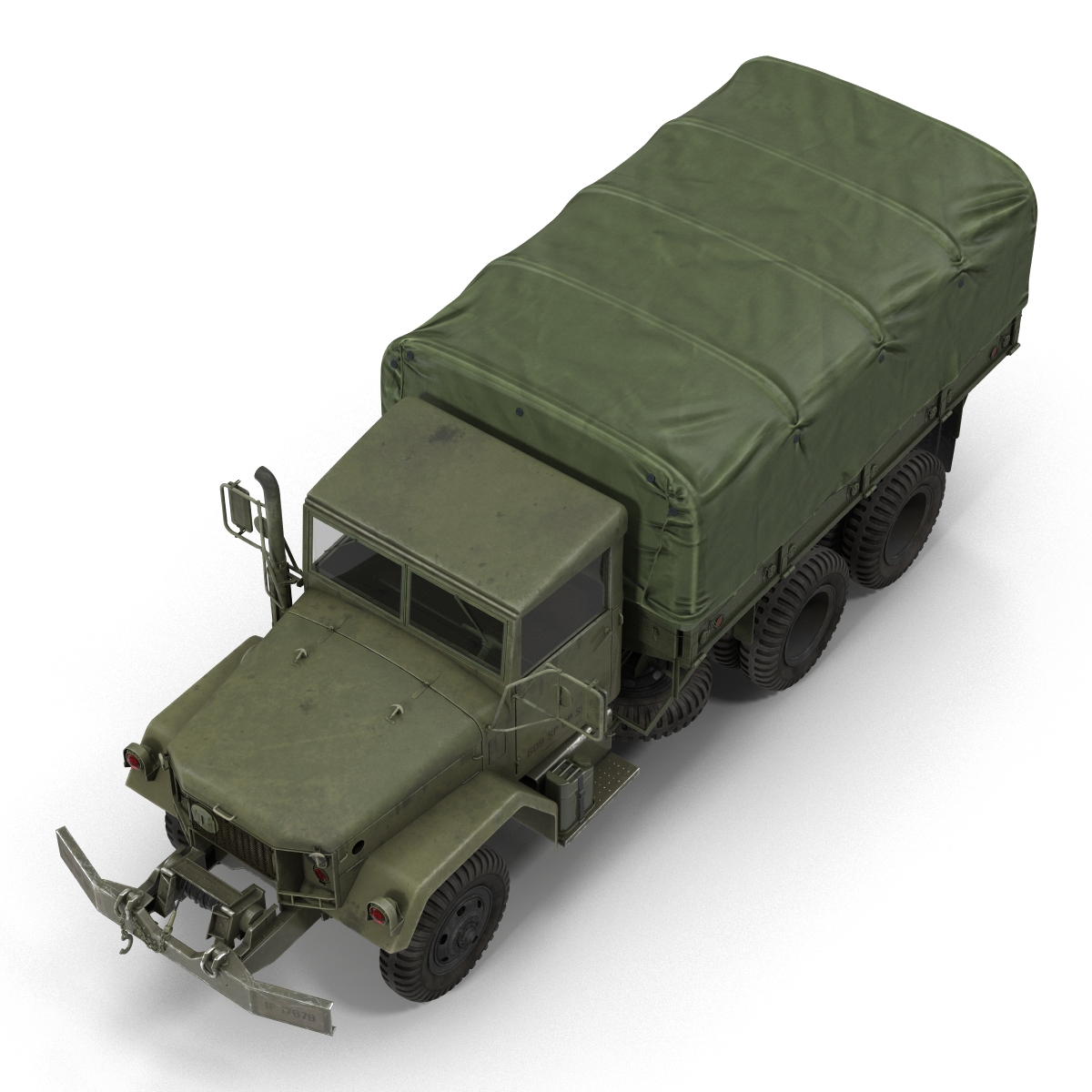 3D US Military Cargo Truck m35a2 Rigged