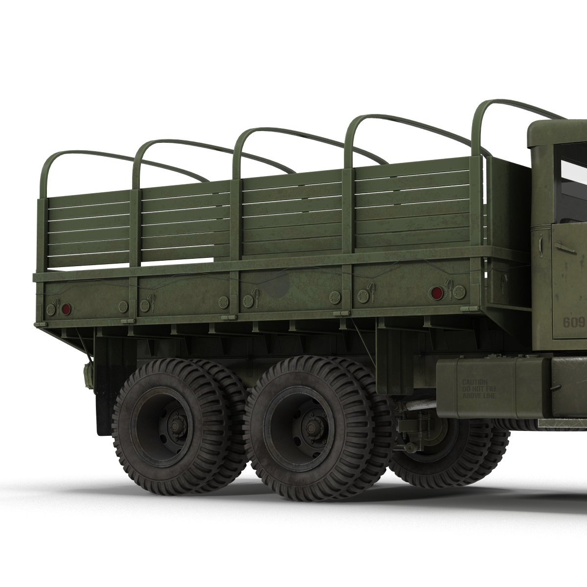 3D US Military Cargo Truck m35a2 Rigged