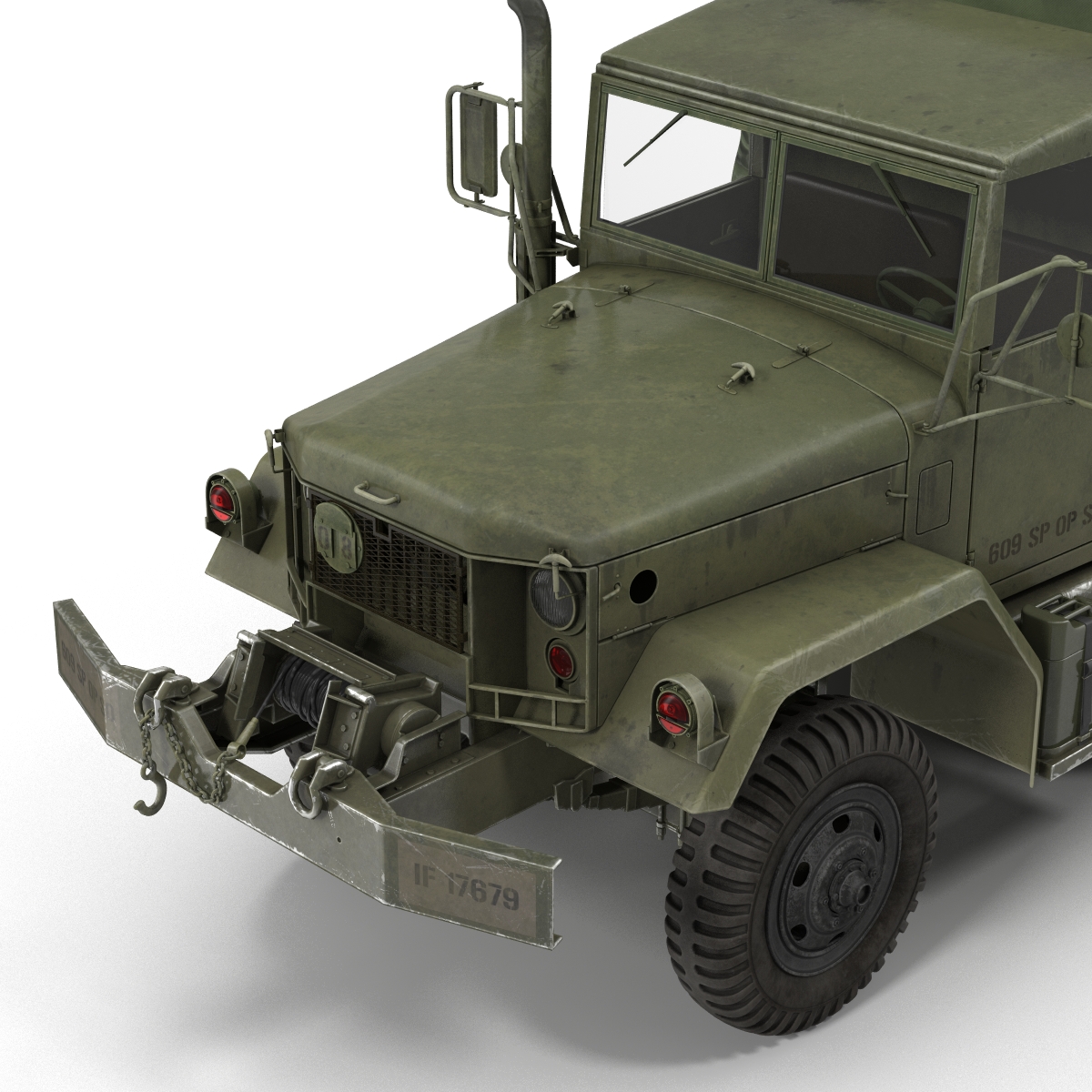 3D US Military Cargo Truck m35a2 Rigged