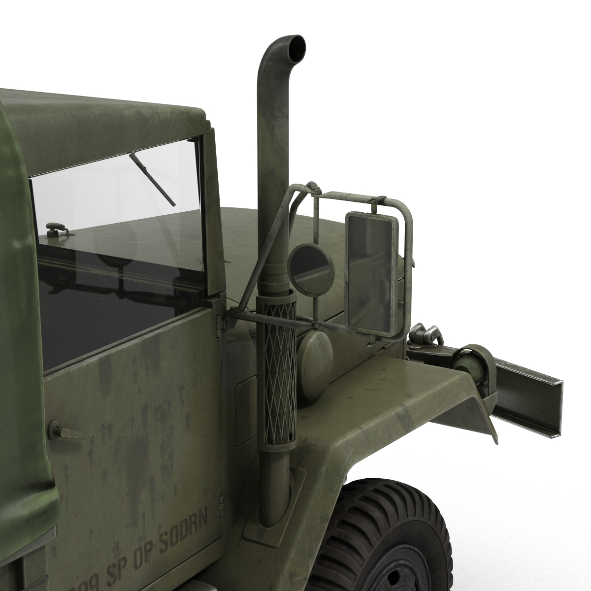 3D US Military Cargo Truck m35a2 Rigged