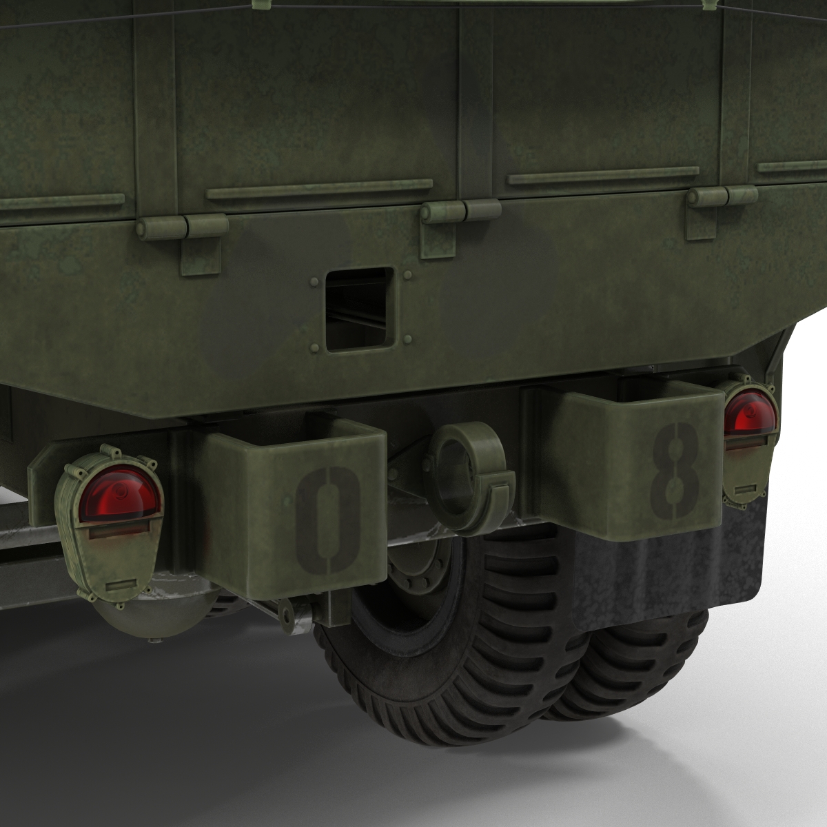 3D US Military Cargo Truck m35a2 Rigged