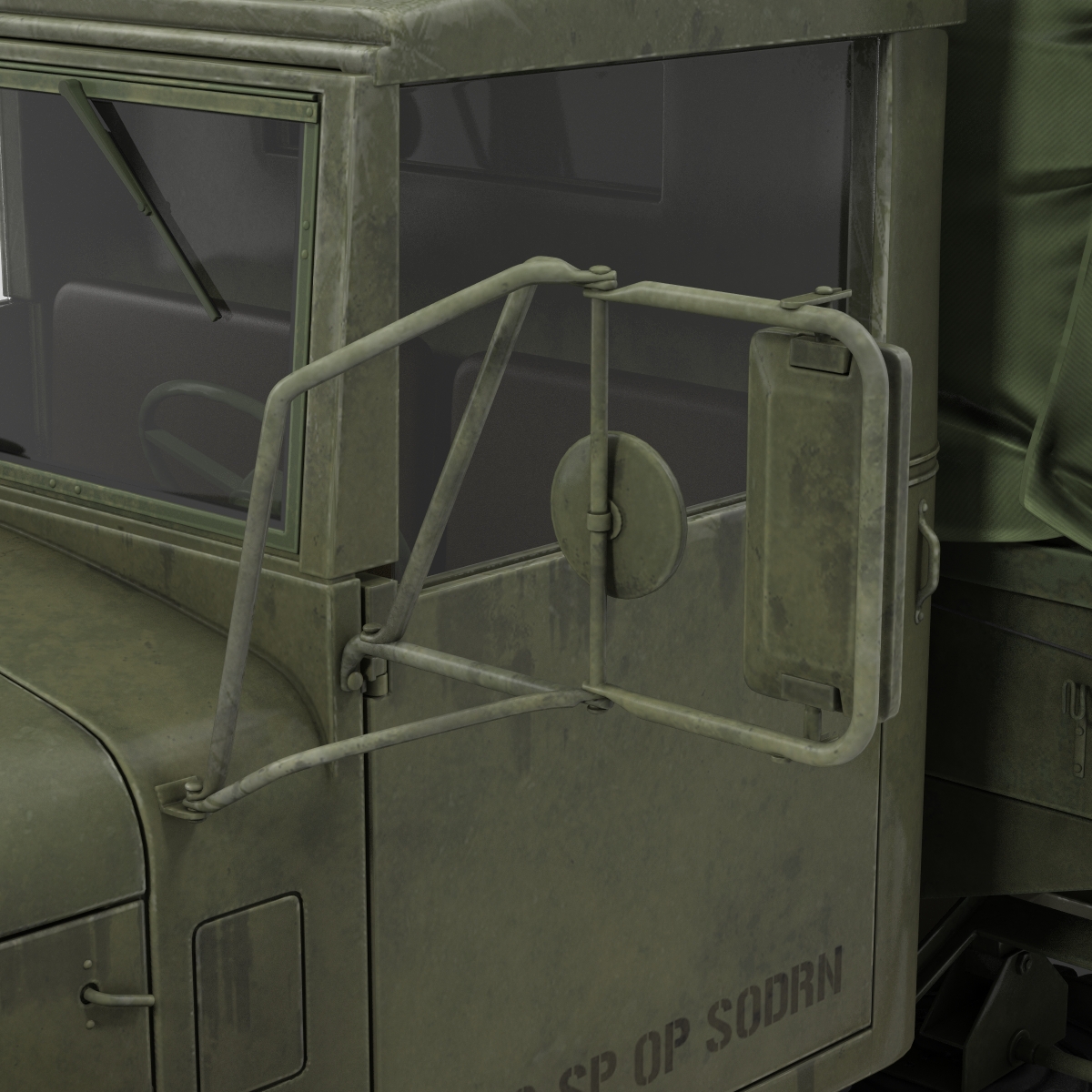 3D US Military Cargo Truck m35a2 Rigged