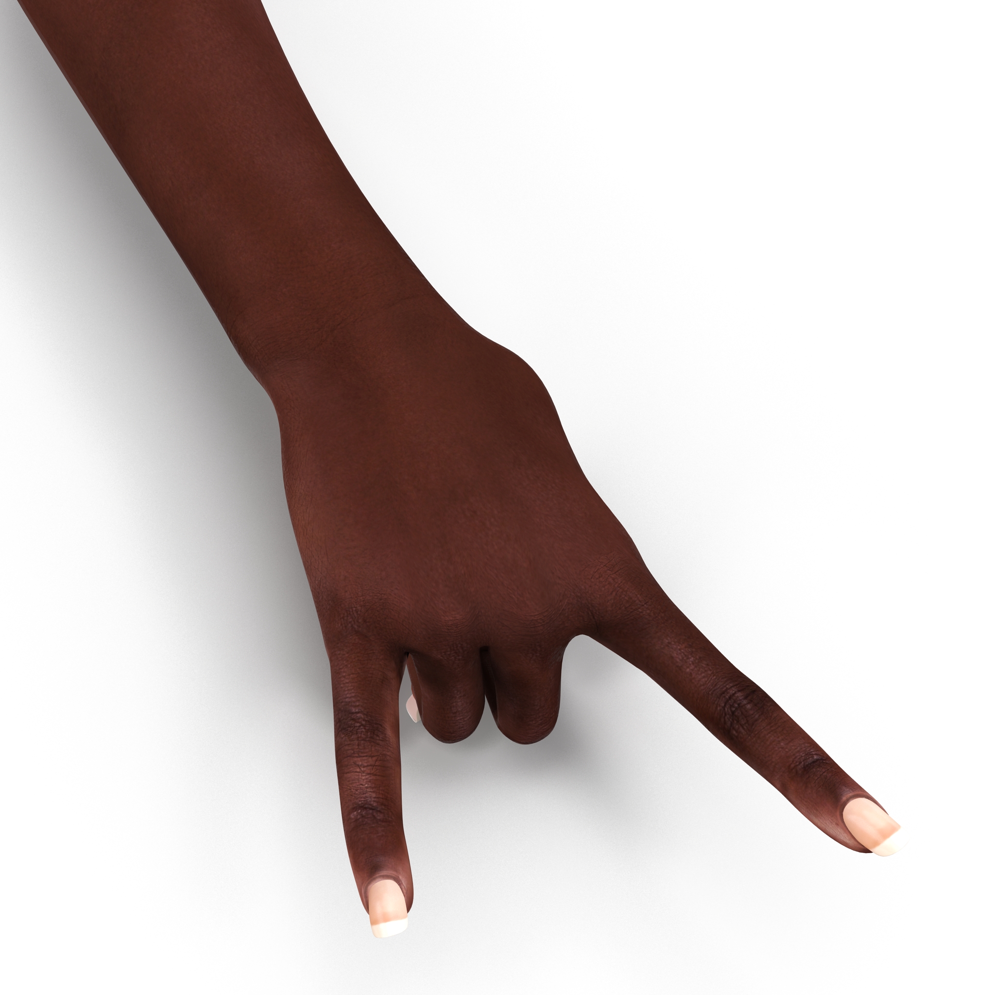 Female Hand African American 2 Pose 3 3D